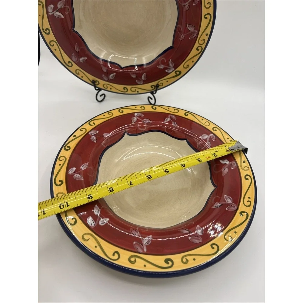 Pier 1 Vallarta Large Rimmed Pasta Bowls 10 1/2